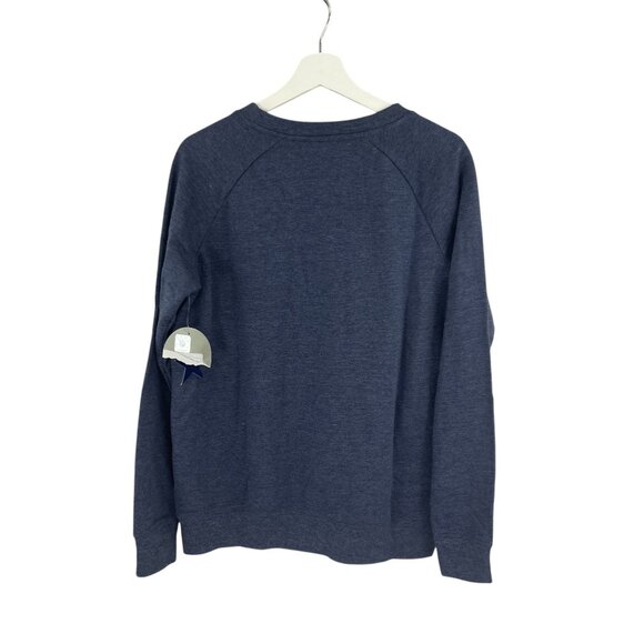 Cowboys Her Style NWT Women's Crewneck Sweatshirt M  Cotton Blend Blue Relaxed F - Picture 3 of 5